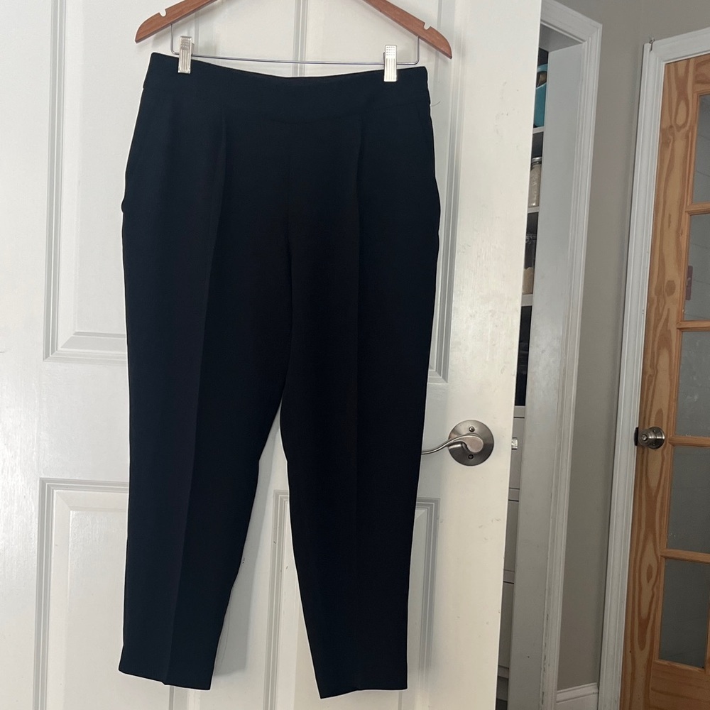 J. Crew Black Ankle side Zip Pants with pockets Sz 6